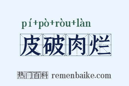 皮破肉烂是什么意思的图片